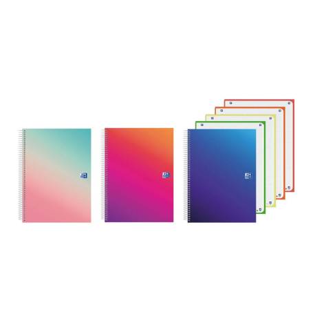 CUADERNO MARCA ESPIRAL OXFORD EUROPEANBOOK 4 TAPA EXTRADURA DIN A5+ 120 HOJAS CUADRO 5 MM KANGOO GRADIENT