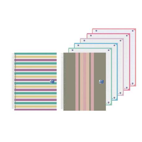 CUADERNO MARCA ESPIRAL OXFORD EUROPEANBOOK 5 TAPA EXTRADURA DIN A4+ 120 HOJAS CUADRO 5 MM