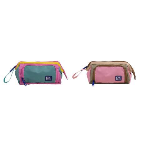 ESTUCHE PORTATODO MARCA OXFORD GRAN CAPACIDAD KANGOO COLOR BLOCK 100X130X220 MM