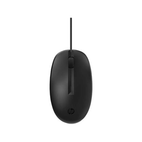 RATON MARCA HP 125 OPTICO CON CABLE 3 BOTONES 1200 DPI COLOR NEGRO