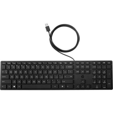 TECLADO MARCA HP 320K QWERTY CON CABLE COLOR NEGRO