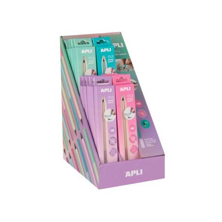 LAPIZ INFINITO MARCA APLI NORDIK HB EXPOSITOR DE 20 UNIDADES COLORES SURTIDOS