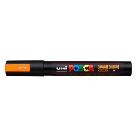 ROTULADOR MARC UNI POSCA PC-5M MARCADOR DE PINTURA PUNTA CONICA 1,8-2,5 MM NARANJA FLUOR