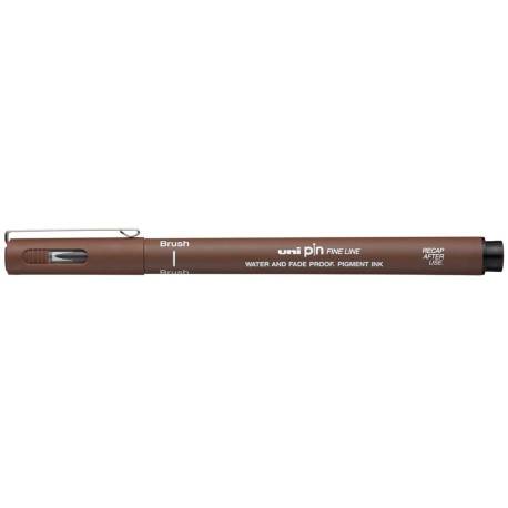 ROTULADOR MARCA UNIBALL PIN BR-200 PUNTA DE PINCEL FINO SEPIA