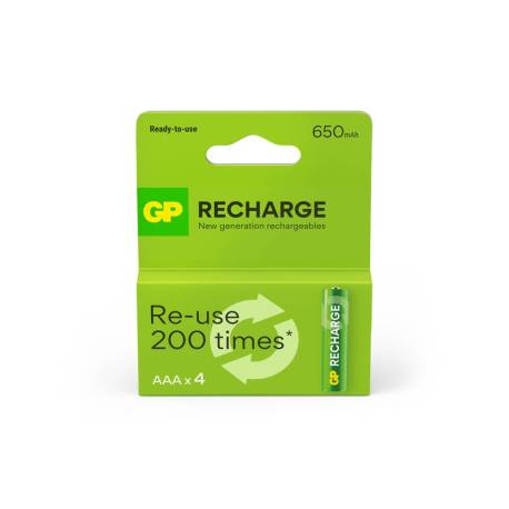 PILA GP RECARGABLE AAA 800 MAH BLISTER DE 4 UNIDADES