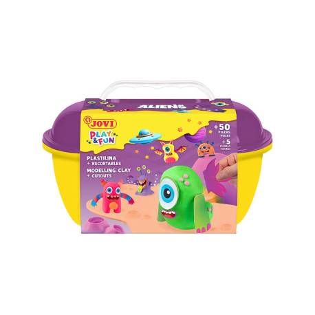 JUEGO MARCA JOVI PLAY&FUN PLASTILINA COFRE ALIENS