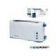 TOSTADOR MARCA BLAUPUNKT BOCA ANCHA 220V-1000W TERMOSTATO 6 NIVELES BOTON PARADA COLOR BLANCO