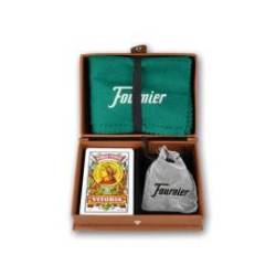 JUEGO CARTAS MARCA FOURNIER MUS DOBLE EN ESTUCHE POLIPIEL + TAPETE