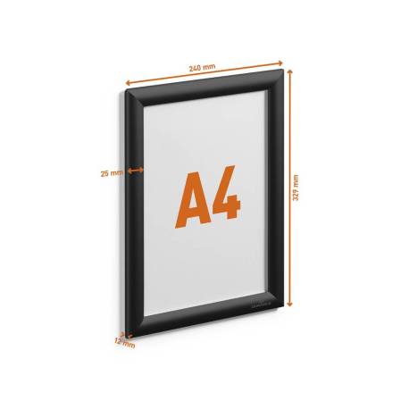 MARCO PORTA ANUNCIOS MARCA DURABLE DIN A4 MARCO ALUMINIO COLOR NEGRO