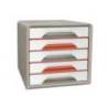 FICHERO CAJONES DE SOBREMESA MARCA CEP TERRA NOVA 5 CAJONES SMOOVE COLORES SURTIDOS 360X288X271 MM
