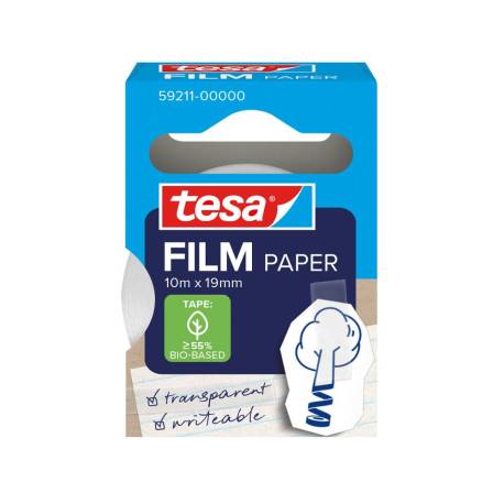 CINTA ADHESIVA MARCA TESA PAPEL TRANSPARENTE 10 MT X 19 MM
