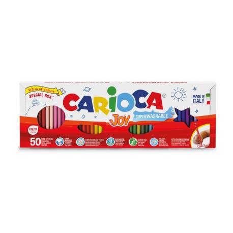 ROTULADOR MARCA CARIOCA JOY CAJA 1/2 METRO CAJA DE 50 UNIDADES COLORES SURTIDOS