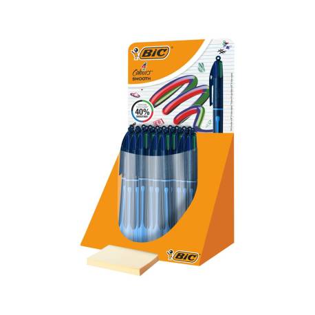 BOLIGRAFO MARCA BIC CUATRO COLORES SMOOTH DROP COLOR AZUL