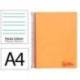 CUADERNO ESPIRAL LIDERPAPEL DIN A4 WONDER TAPA PLASTICO 80H 90GR PAUTA ANCHA 3,5MM CON MARGEN COLOR NARANJA