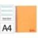 CUADERNO ESPIRAL MARCA LIDERPAPEL A4 WONDER TAPA PLASTICO 80H 90GR PAUTA ESTRECHA 2,5MM CON MARGEN COLOR NARANJA