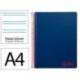 CUADERNO ESPIRAL MARCA LIDERPAPEL A4 WONDER TAPA PLASTICO 80H 90GR PAUTA ESTRECHA 2,5MM CON MARGEN COLOR AZUL MARINO