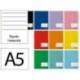 LIBRETA MARCA LIDERPAPEL SMART A5 PLUS 48 HOJAS 75G/M2 HORIZONTAL DOBLE MARGEN COLORESURTIDOS