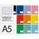 LIBRETA MARCA LIDERPAPEL SMART A5 PLUS 48 HOJAS 75G/M2 CUADRO 5MM CON MARGEN COLORES SURTIDO