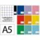 LIBRETA MARCA LIDERPAPEL SMART A5 PLUS 32 HOJAS 75G/M2 CUADRO 8MM CON MARGEN COLORES SURTIDO