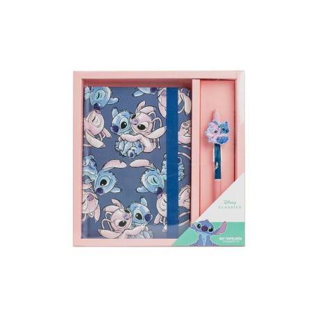 SET DE PAPELERIA BOLIGRAFO MARCA STITCH 2 PIEZAS