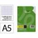 RECAMBIO MARCA LIDERPAPEL DIN A5 100 HOJAS 75 GR CUADRO 3MM CON MARGEN 6 TALADROS