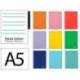 CUADERNO ESPIRAL MARCA LIDERPAPEL DIN A5 WITTY TAPA DURA 80H 90GR PAUTA ANCHA 3,5MM CON MARGEN COLORES SURTIDOS
