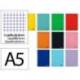CUADERNO ESPIRAL MARCA LIDERPAPEL DIN A5 SMART TAPA BLANDA 80H 75GR CUADRO 6MM CON MARGEN COLORES SURTIDOS