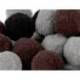 POMPONES DE COLORES MARCA LIDERPAPEL 1 CM TONALIDADES NEUTRAS BOLSA CON 120 UNIDADES