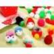 POMPONES DE COLORES MARCA LIDERPAPEL 1,5 CM TONALIDADES ROJAS BOLSA CON 80 UNIDADES