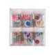 OJO MARCA LIDERPAPEL 18 MM BLANCO CON PUPILA DE COLORES SURTIDOS PACK DE 108 UNIDADES