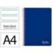 CUADERNO ESPIRAL MARCA LIDERPAPEL DIN A4 WITTY TAPA DURA 80H 90GR PAUTA 2,5MM CON MARGEN COLOR AZUL OSCURO