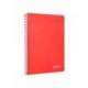 CUADERNO ESPIRAL MARCA LIDERPAPEL DIN A4 WITTY TAPA DURA 80H 90GR RAYADO HORIZONTAL CON MARGEN COLOR ROJO