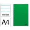 CUADERNO ESPIRAL MARCA LIDERPAPEL DIN A4 SMART TAPA BLANDA 80H 75GR PAUTA 3,5MM CON MARGEN COLOR VERDE