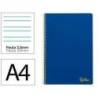 CUADERNO ESPIRAL MARCA LIDERPAPEL DIN A4 SMART TAPA BLANDA 80H 75GR PAUTA 3,5MM CON MARGEN COLOR AZUL OSCURO