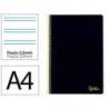 CUADERNO ESPIRAL MARCA LIDERPAPEL DIN A4 SMART TAPA BLANDA 80H 75GR PAUTA 2,5MM CON MARGEN COLOR NEGRO