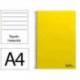CUADERNO ESPIRAL LIDERPAPEL DIN A4 SMART TAPA BLANDA 80H 75GR RAYADO HORIZONTAL CON MARGEN COLOR AMARILLO
