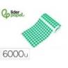 GOMETS MARCA LIDERPAPEL AUTOADHESIVO S CIRCULOS 10,5 MM VERDE ROLLO DE 6000 UNIDADES EN CAJA DE CARTON