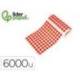 GOMETS MARCA LIDERPAPEL AUTOADHESIVO S CIRCULOS 10,5 MM ROJO ROLLO DE 6000 UNIDADES EN CAJA DE CARTON