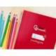 LIBRETA MARCA LIDERPAPEL PAUTAGUIA TAPA CARTONCILLO 32H DIN A5+ 75GR CUADRICULADO PAUTADO 5MM CON MARGEN 6 COLORES SURTIDOS