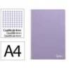 CUADERNO ESPIRAL MARCA LIDERPAPEL DIN A4 SMART TAPA BLANDA 80H 75GR CUADRO 4MM CON MARGEN COLOR VIOLETA