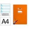 CUADERNO ESPIRAL MARCA LIDERPAPEL DIN A4 PAUTAGUIA TAPA DURA 80H 90 GR CUADRO PAUTADO 4MM COLOR NARANJA