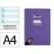 CUADERNO ESPIRAL MARCA LIDERPAPEL DIN A4 PAUTAGUIA TAPA DURA 80H 90 GR CUADRO PAUTADO 4MM COLOR LILA