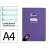 CUADERNO ESPIRAL MARCA LIDERPAPEL DIN A4 PAUTAGUIA TAPA DURA 80H 90 GR CUADRO PAUTADO 4MM COLOR LILA