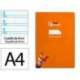 CUADERNO ESPIRAL MARCA LIDERPAPEL DI N A4 PAUTAGUIA TAPA BLANDA 80H 75 GR CUADRO PAUTADO 4MM COLOR NARANJA