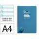 CUADERNO ESPIRAL MARCA LIDERPAPEL DI N A4 PAUTAGUIA TAPA BLANDA 80H 75 GR CUADRO PAUTADO 4MM COLOR AZUL
