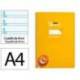 CUADERNO ESPIRAL MARCA LIDERPAPEL DI N A4 PAUTAGUIA TAPA BLANDA 80H 75 GR CUADRO PAUTADO 4MM COLOR AMARILLO