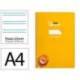 CUADERNO ESPIRAL MARCA LIDERPAPEL DI N A4 PAUTAGUIA TAPA BLANDA 80H 75 GR CUADRO PAUTADO 2,5MM COLOR AMARILLO