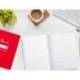 CUADERNO ESPIRAL MARCA LIDERPAPEL DI N A5 PAUTAGUIA TAPA DURA 80H 90 GR CUADRO PAUTADO 5MM COLOR ROJO