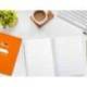 CUADERNO ESPIRAL MARCA LIDERPAPEL DI N A5 PAUTAGUIA TAPA DURA 80H 90 GR CUADRO PAUTADO 5MM COLOR NARANJA