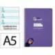 CUADERNO ESPIRAL MARCA LIDERPAPEL DI N A5 PAUTAGUIA TAPA DURA 80H 90 GR CUADRO PAUTADO 5MM COLOR LILA